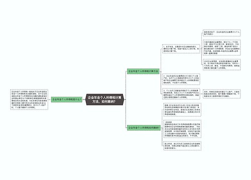 企业年金个人所得税计算方法，如何缴纳？