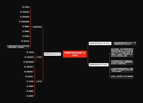 管理费用要结转到哪个会计科目