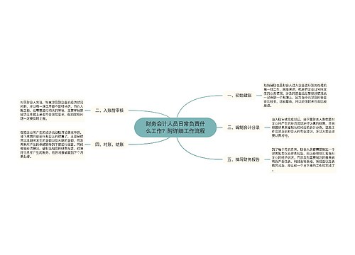 财务会计人员日常负责什么工作？附详细工作流程