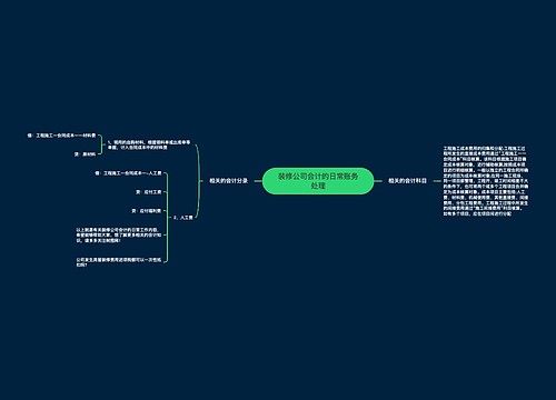 装修公司会计的日常账务处理