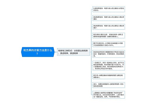 税负率的计算方法是什么？