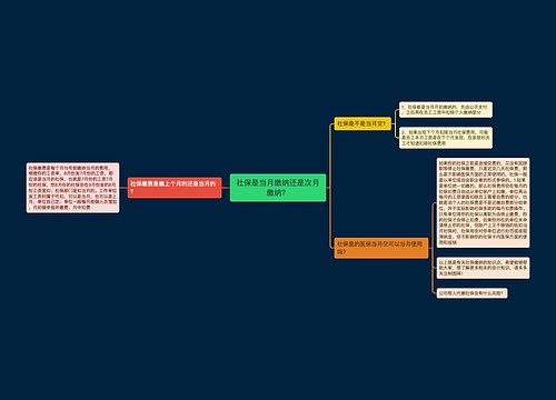 社保是当月缴纳还是次月缴纳？