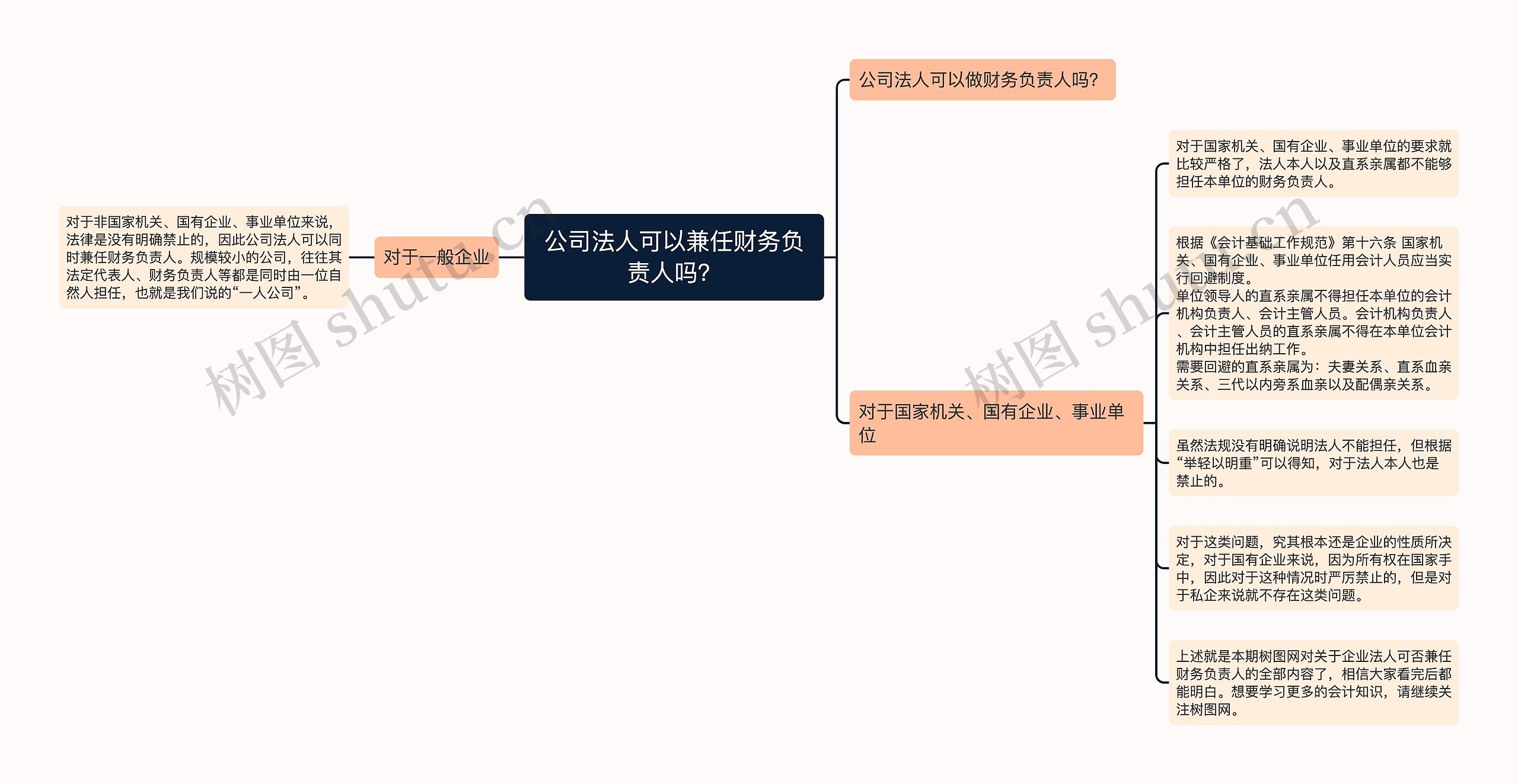 公司法人可以兼任财务负责人吗？思维导图