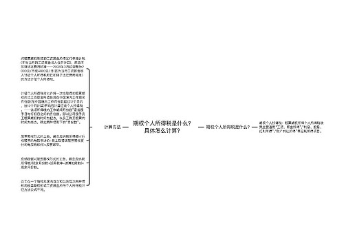 期权个人所得税是什么？具体怎么计算？