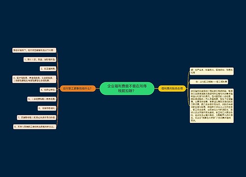 企业福利费能不能在所得税前扣除？