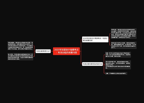 2020年初级会计高频考点：利润分配的核算内容