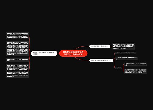 税务登记证副本丢失了应该怎么办？附解决办法