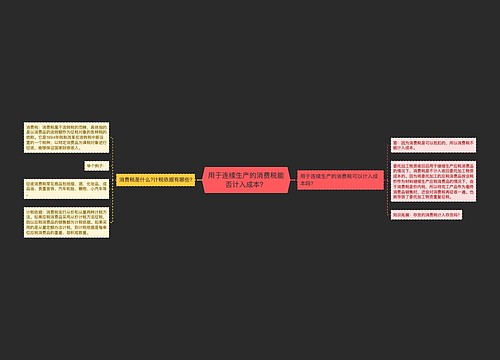 用于连续生产的消费税能否计入成本？