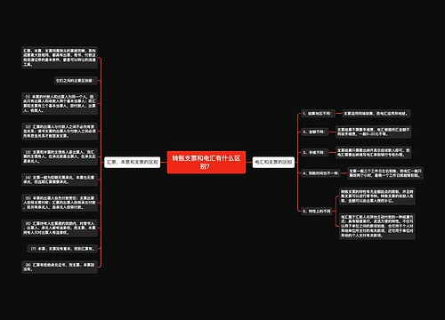 转账支票和电汇有什么区别？