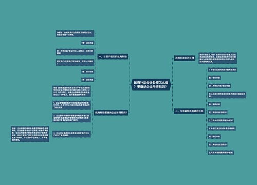 政府补助会计处理怎么做？要缴纳企业所得税吗？