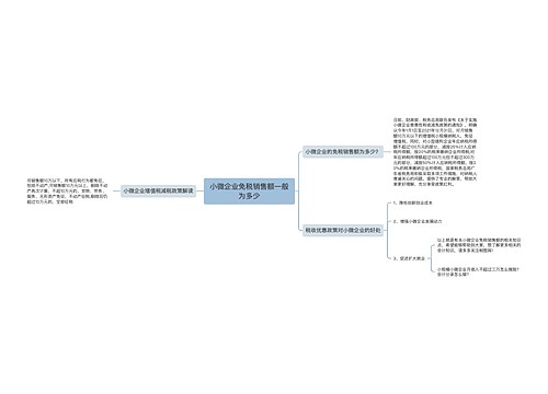 小微企业免税销售额一般为多少