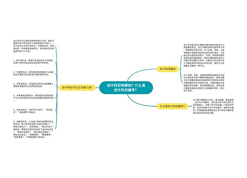 会计科目有哪些？什么是会计科目编号？