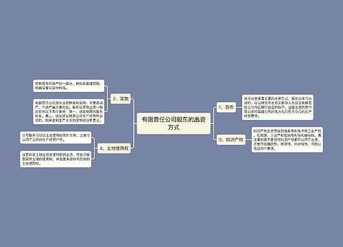 有限责任公司股东的出资方式