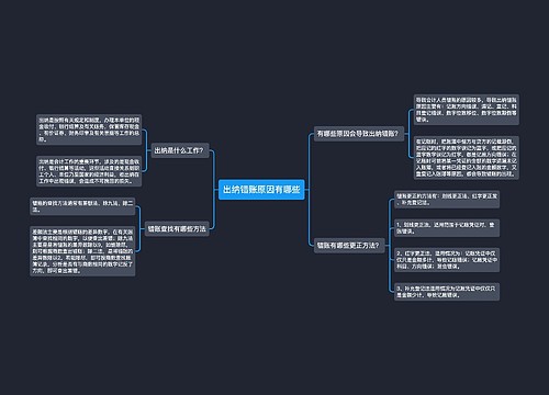 出纳错账原因有哪些