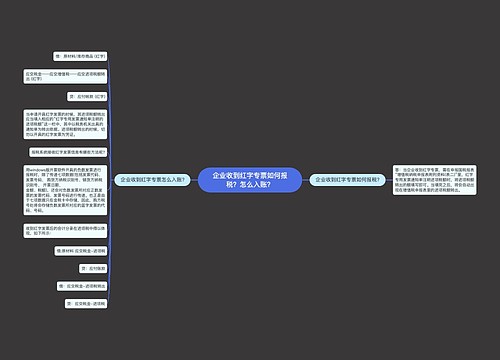 企业收到红字专票如何报税？怎么入账？