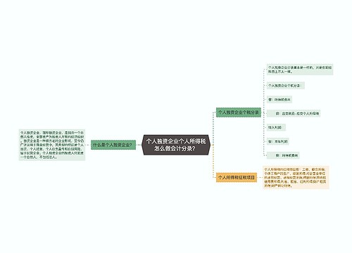 个人独资企业个人所得税怎么做会计分录？