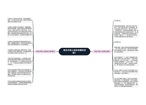 青岛市网上报税有哪些流程？