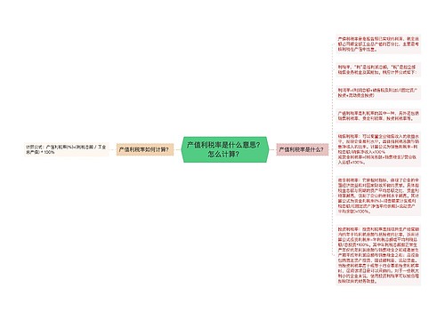 产值利税率是什么意思？怎么计算？