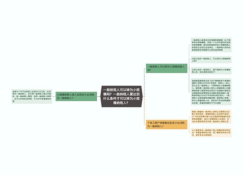 一般纳税人可以转为小规模吗？一般纳税人要达到什么条件才可以转为小规模纳税人？