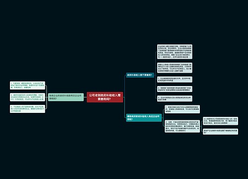 公司收到政府补助收入需要缴税吗？