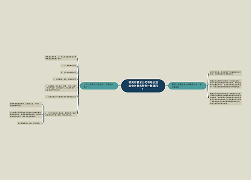税局有要求公司每年必须由会计事务所审计账目吗？