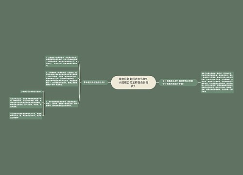 零申报财务报表怎么做？小规模公司怎样做会计报表？