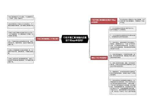 个税不需汇算清缴的还要进个税app申报吗？