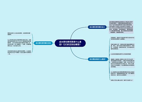 成本票和费用票是什么意思？它们的区别在哪里？