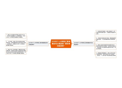 2019年个人所得税汇算清缴如何办理退税？哪些情况能退税？