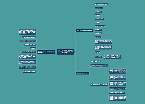 新个人所得税的纳税项目都有哪些？