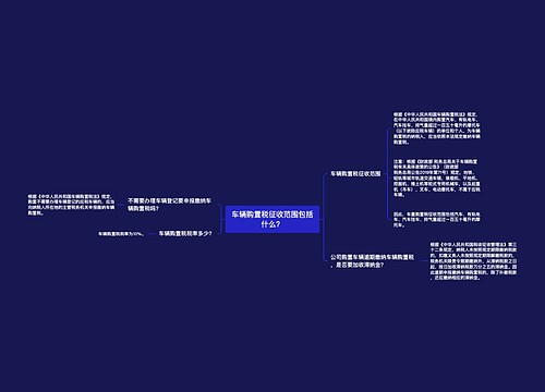 车辆购置税征收范围包括什么？