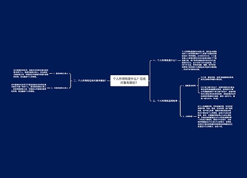 个人所得税是什么？征收对象有哪些？