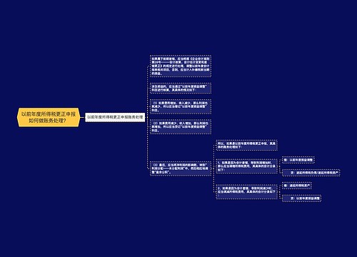 以前年度所得税更正申报如何做账务处理？