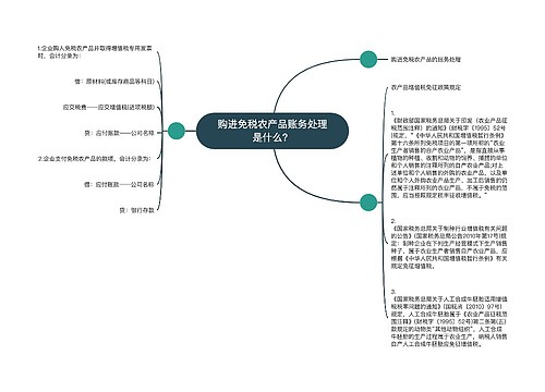 购进免税农产品账务处理是什么？