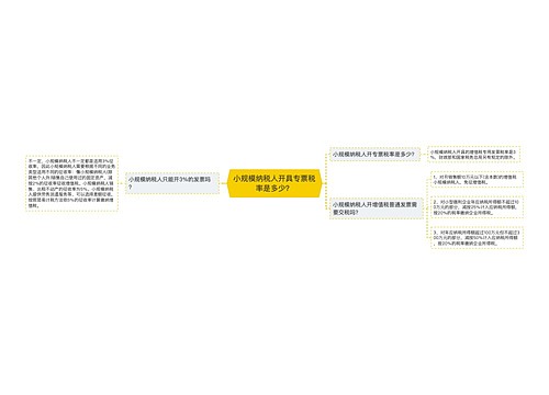 小规模纳税人开具专票税率是多少？