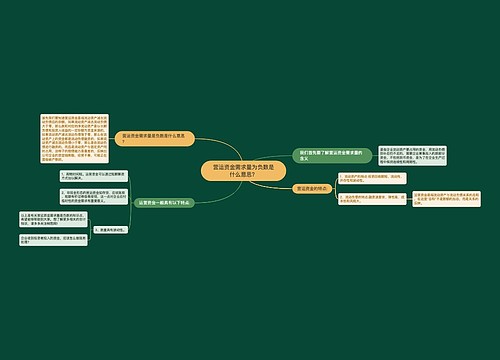 营运资金需求量为负数是什么意思？