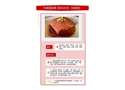 年夜饭菜谱《红红火火：红烧肉》竖屏