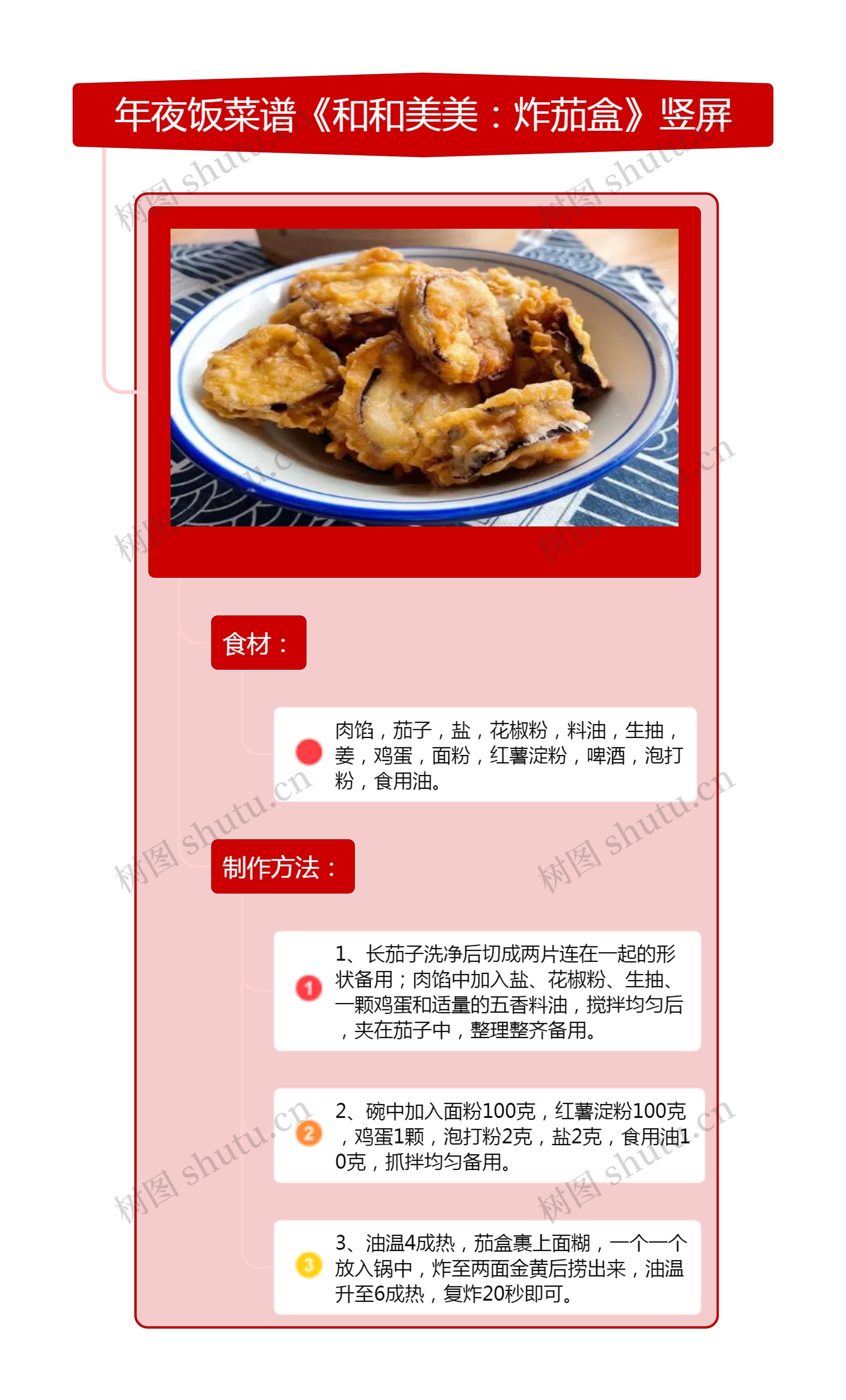年夜饭菜谱《和和美美：炸茄盒》竖屏
