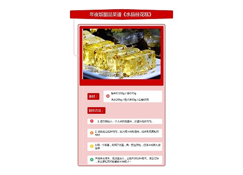 年夜饭甜品菜谱《水晶桂花糕》竖屏