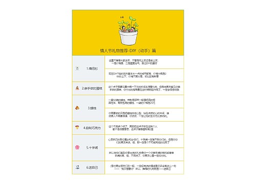 情人节礼物推荐-DIY篇思维导图