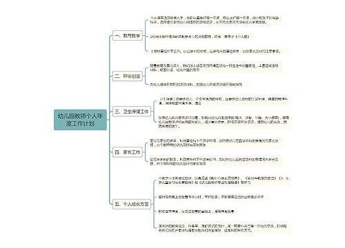 幼儿园教师个人年度工作计划