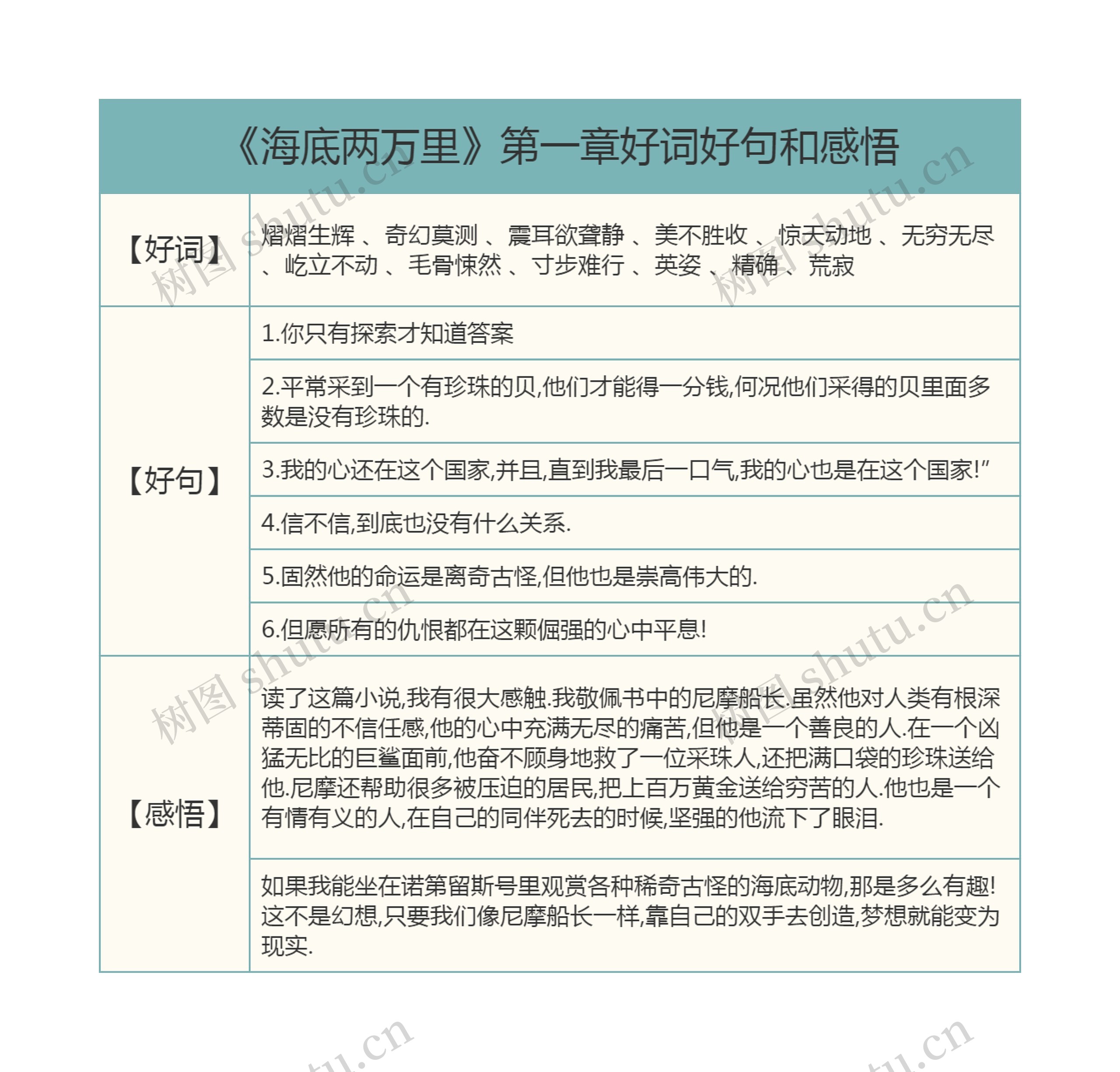 《海底两万里》第一章好词好句和感悟