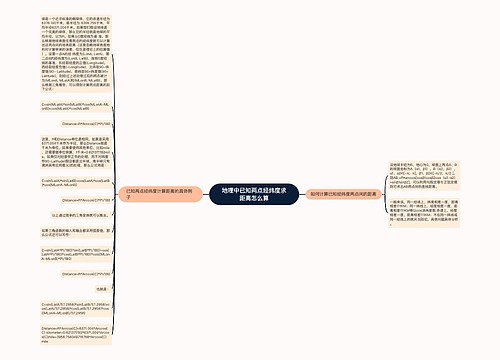 地理中已知两点经纬度求距离怎么算