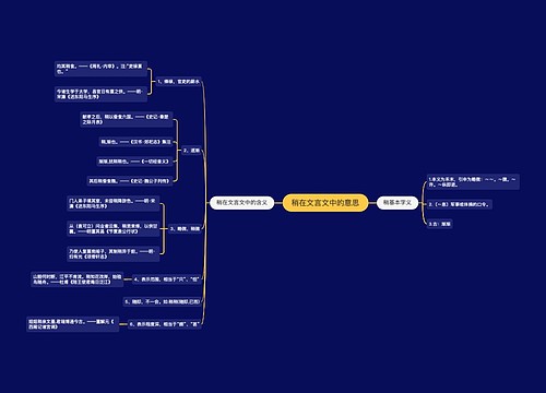 稍在文言文中的意思