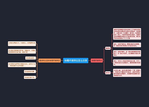 地理环境特征怎么回答