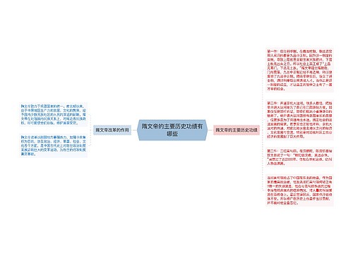 隋文帝的主要历史功绩有哪些
