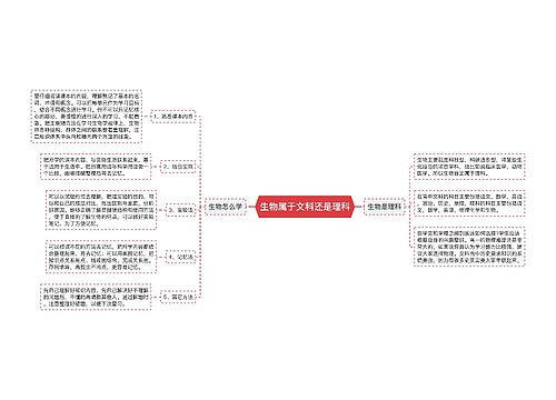 生物属于文科还是理科