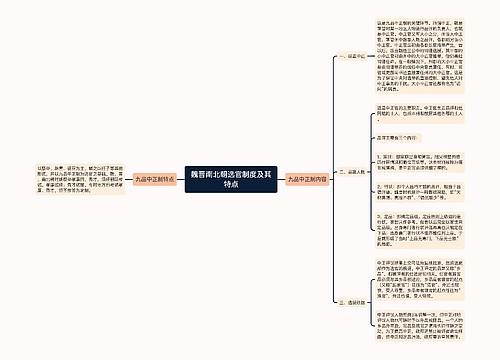 魏晋南北朝选官制度及其特点