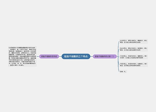 胚胎干细胞的三个特点