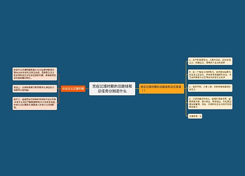 党在过渡时期的总路线和总任务分别是什么